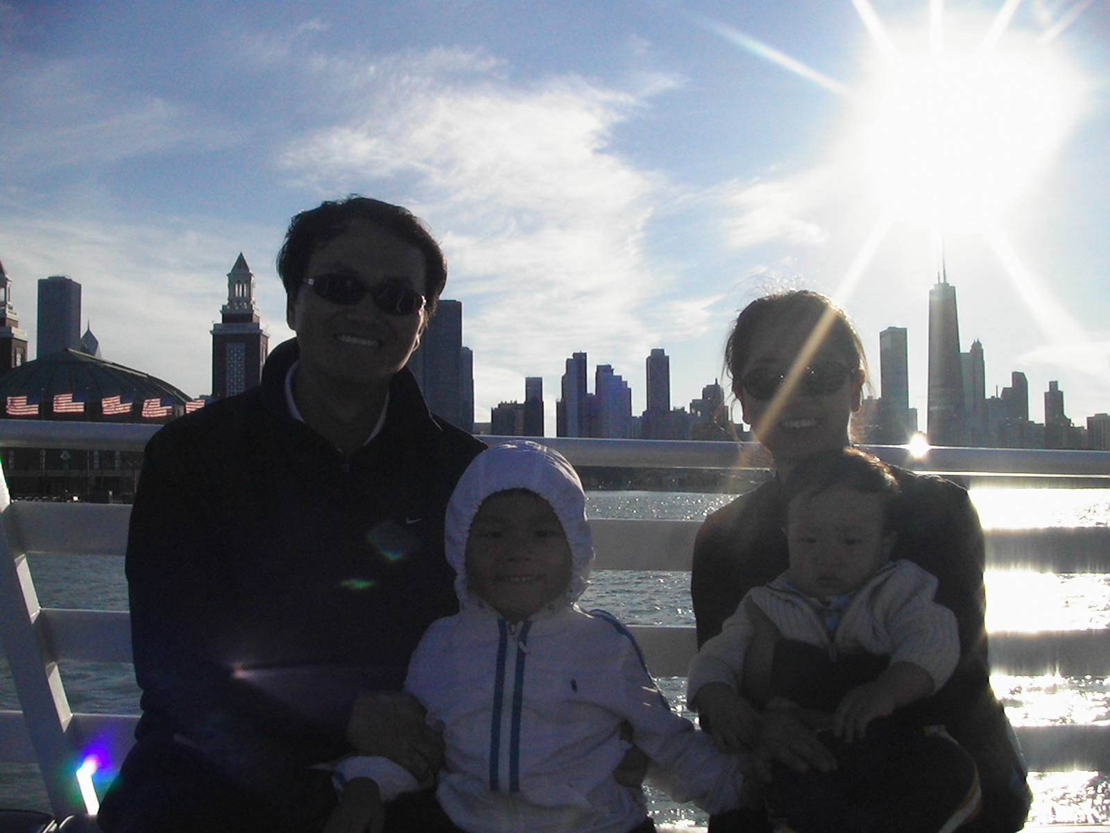 skyline over Lake Michigan